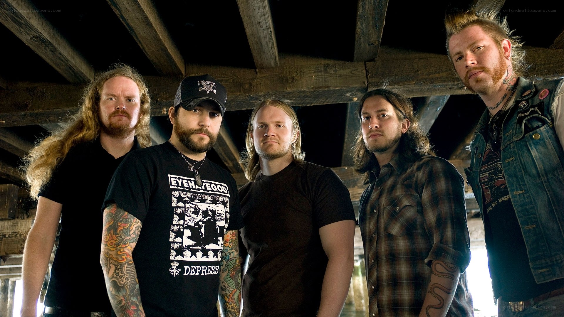 band members in warehouse