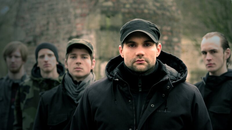 band members in winter clothing