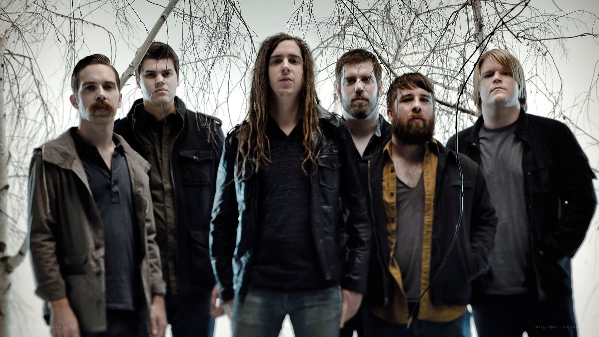 band members in winter setting