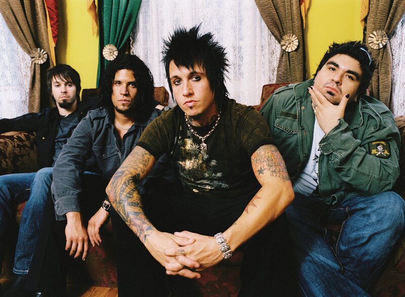 band members on a couch