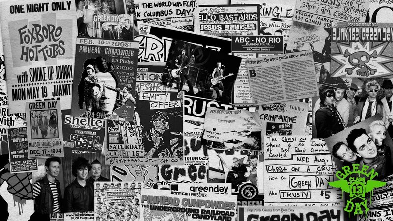 Band Members on Collage — Black, Chaotic