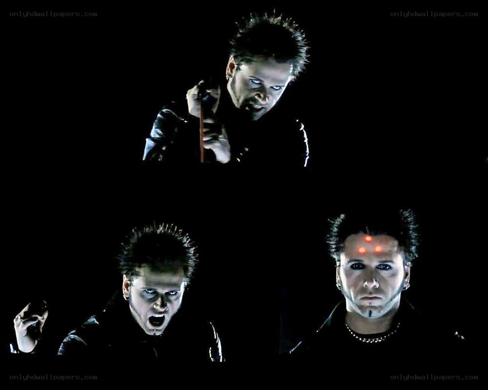 band members on dark stage
