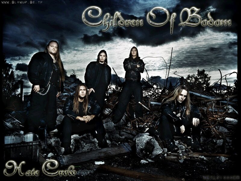 Band Members on Debris — Black, Dramatic