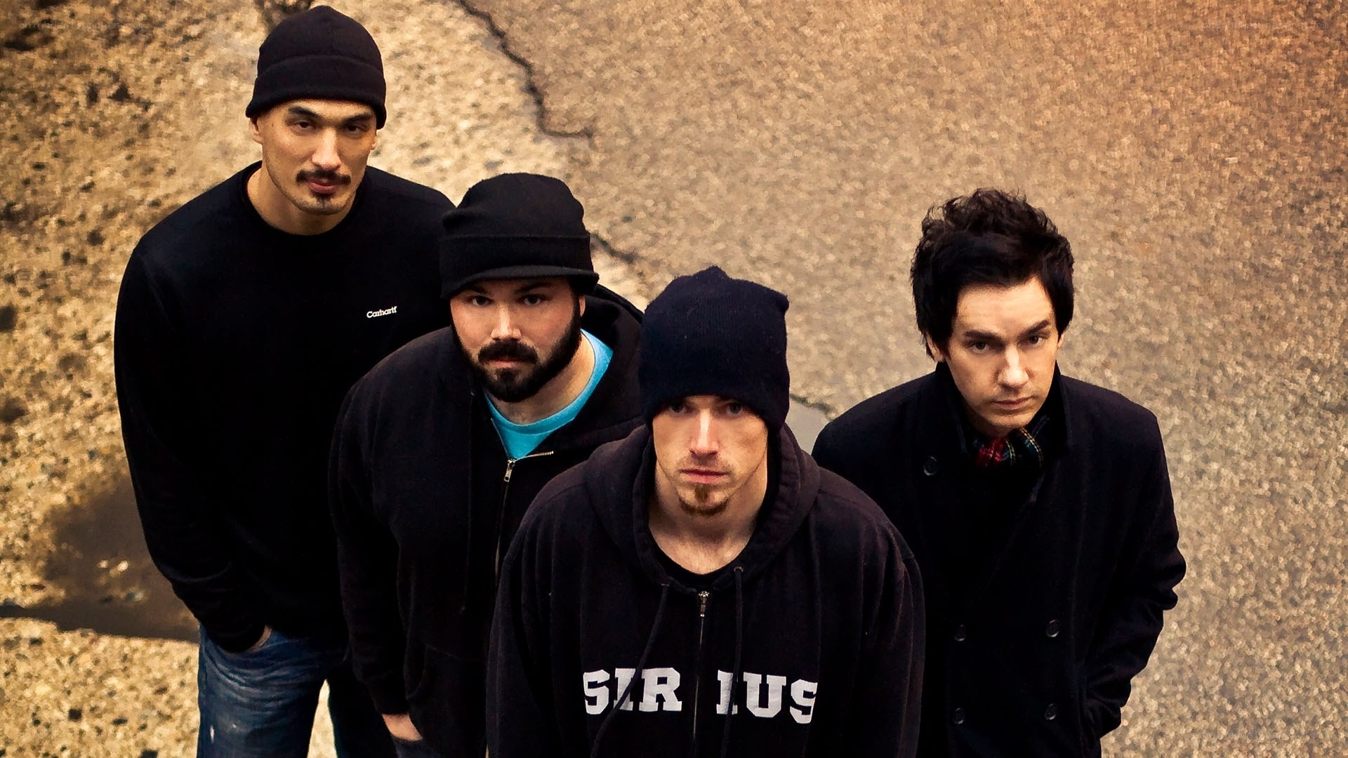 band members on pavement