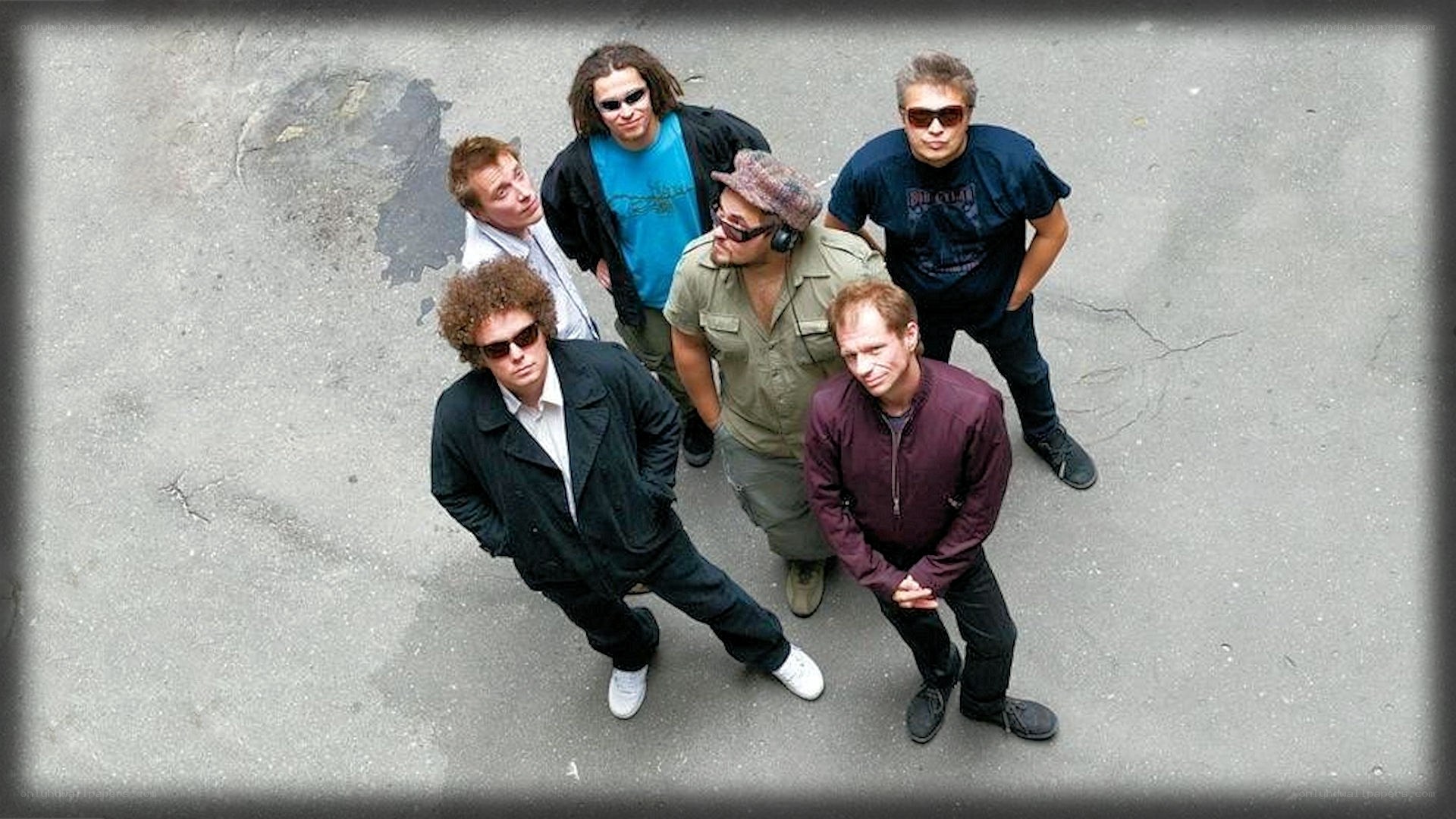 band members on pavement