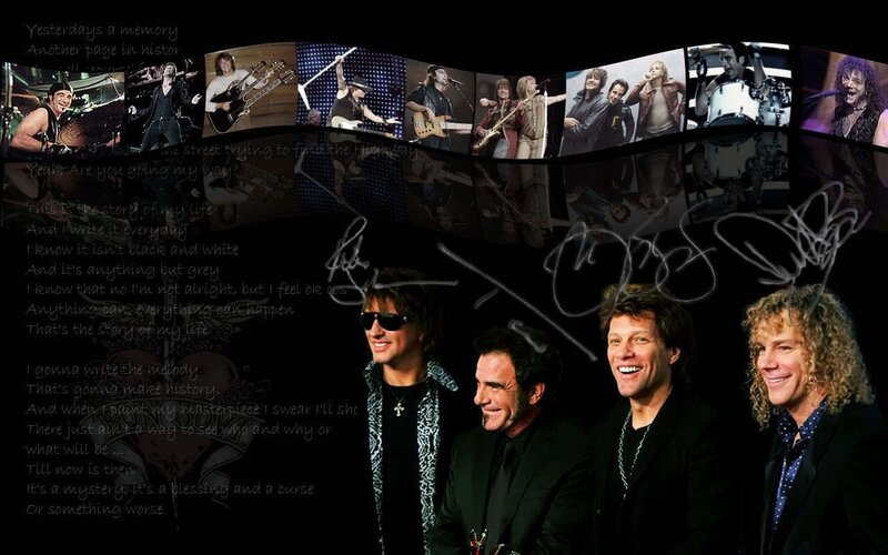 Band Members on Stage — Black, Celebratory