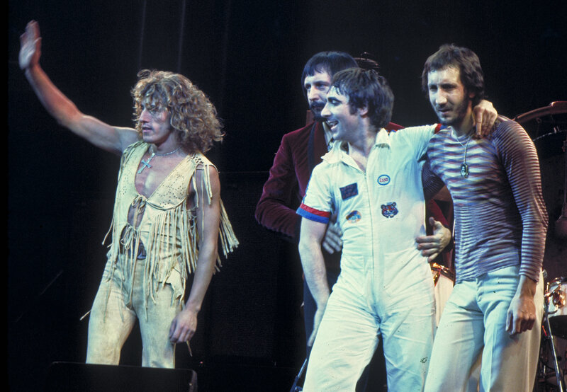 Band members on stage together