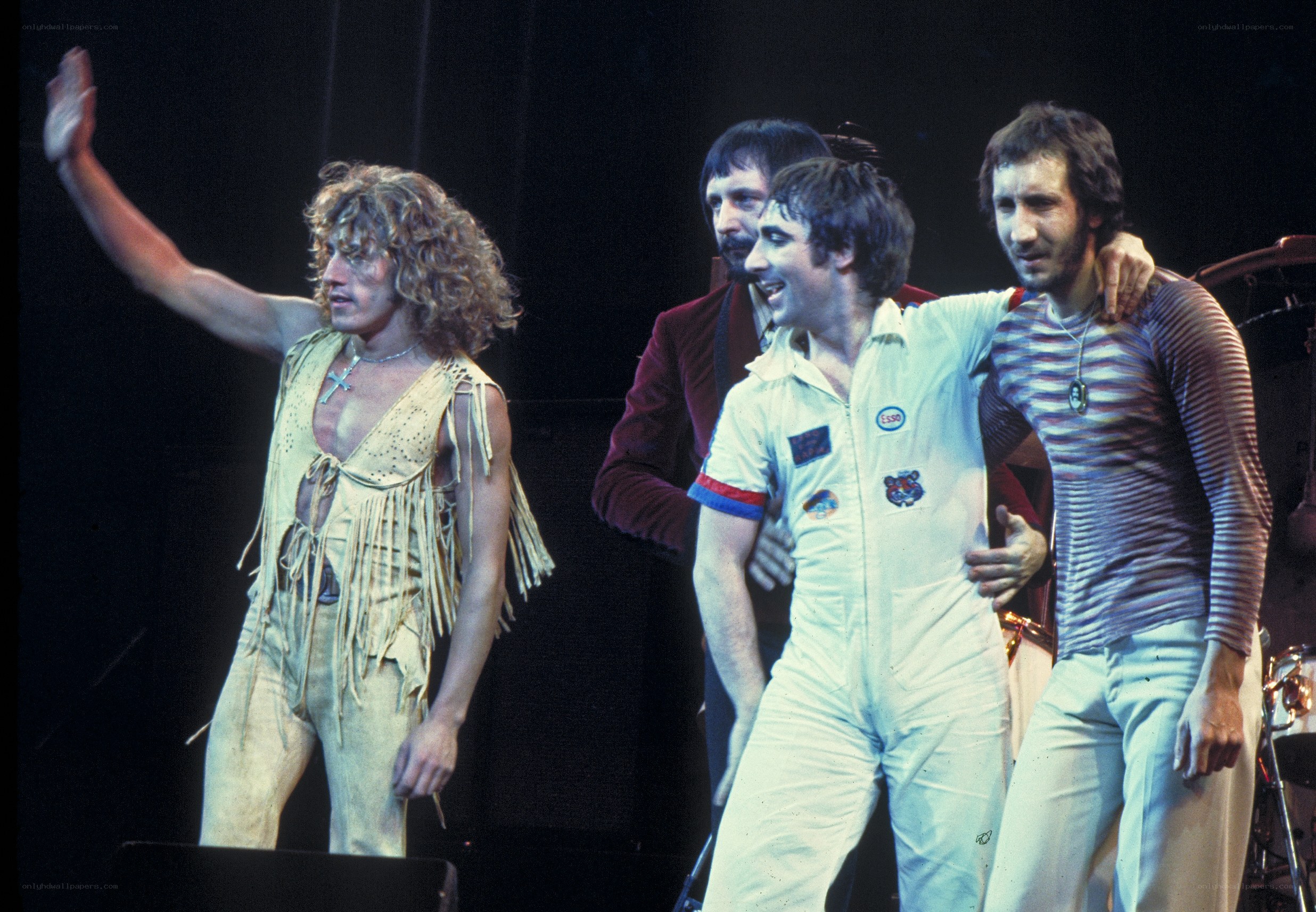 Band members on stage together