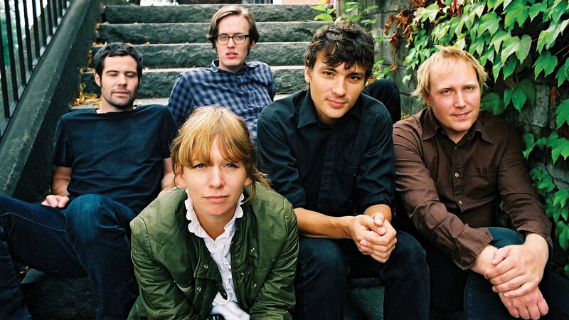 Band Members on Steps — Green