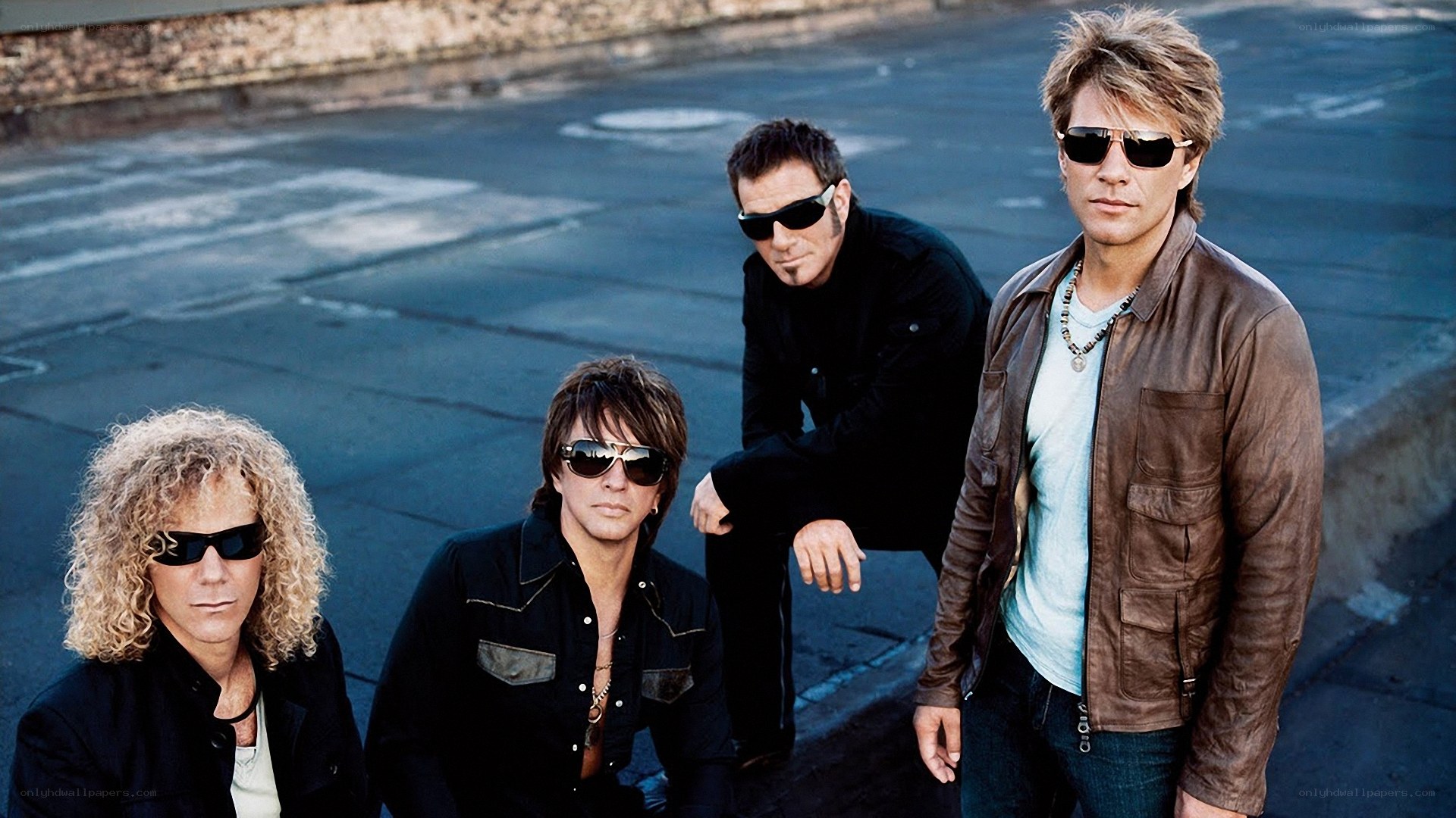 band members on street