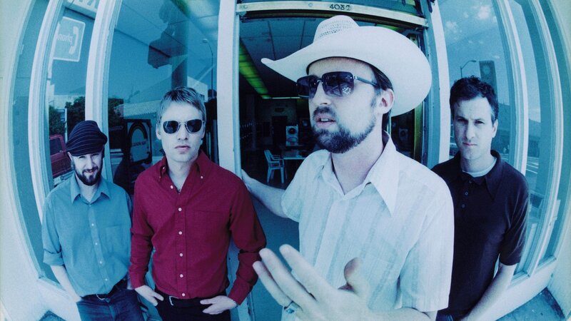 band members outside a store