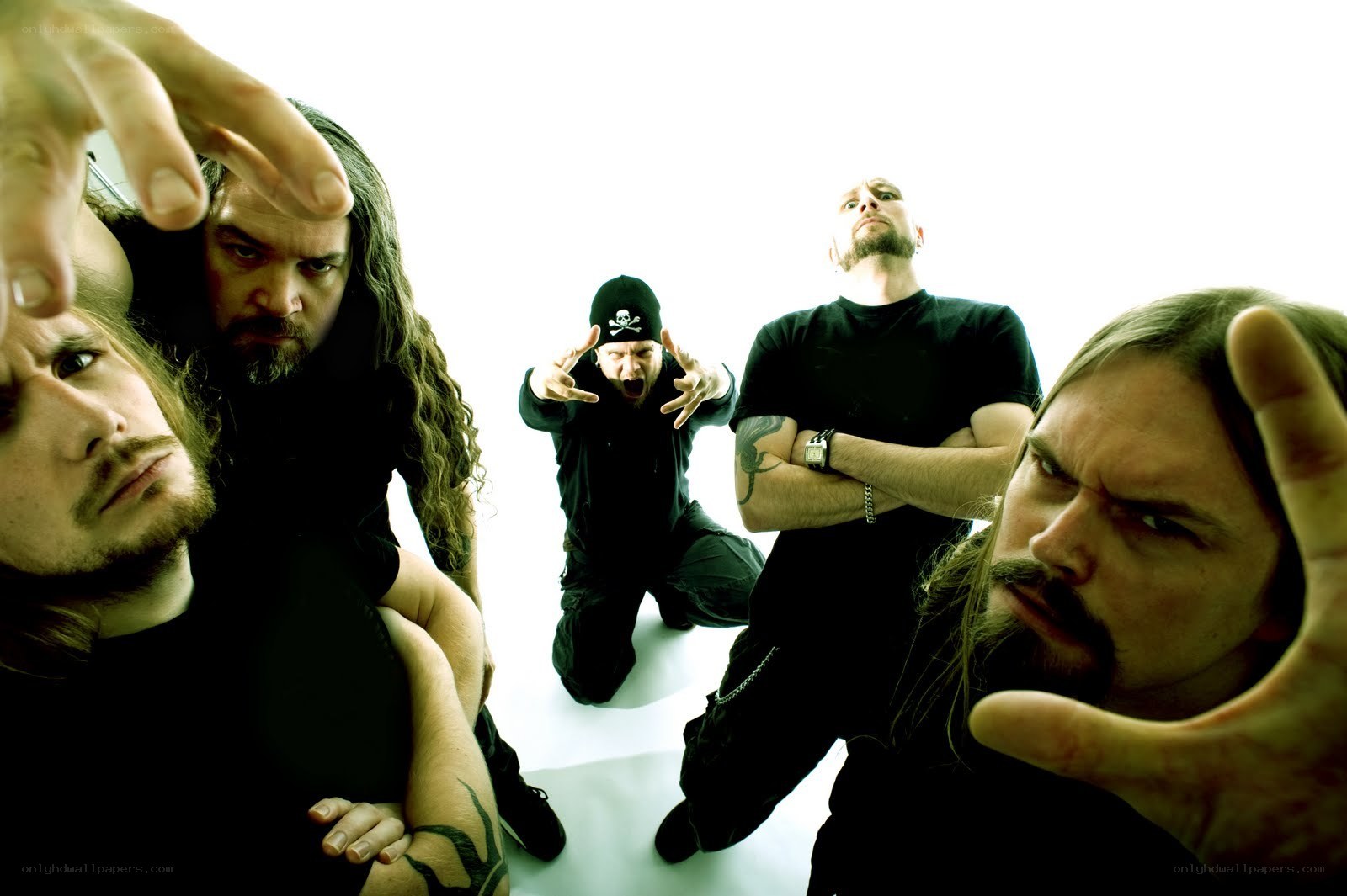 band members posing aggressively