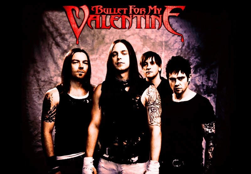 Band Members Posing — Black, Dark, Photograph, Tattoos, Long Hair