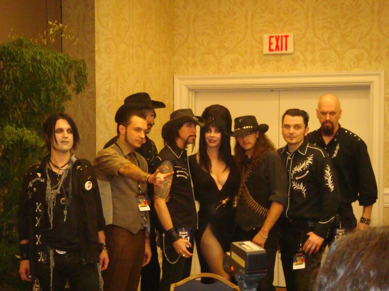 Band Members Posing — Black, Dramatic, Photograph, Cowboy Hats