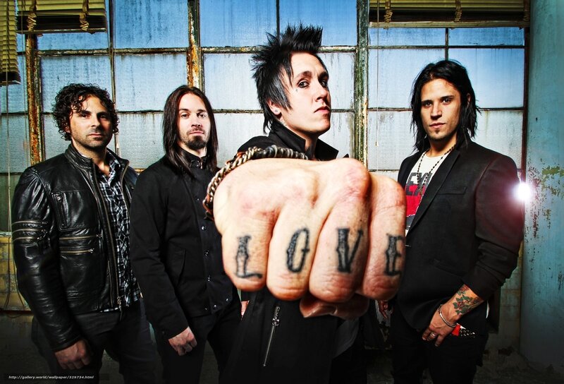 Band Members Posing — Black, Intense, Photograph, Fist