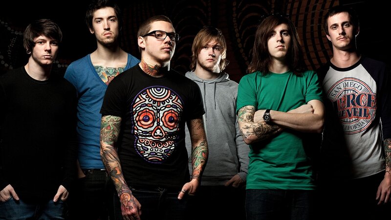Band Members Posing — Black, Serious, Photograph, Tattoos, Glasses