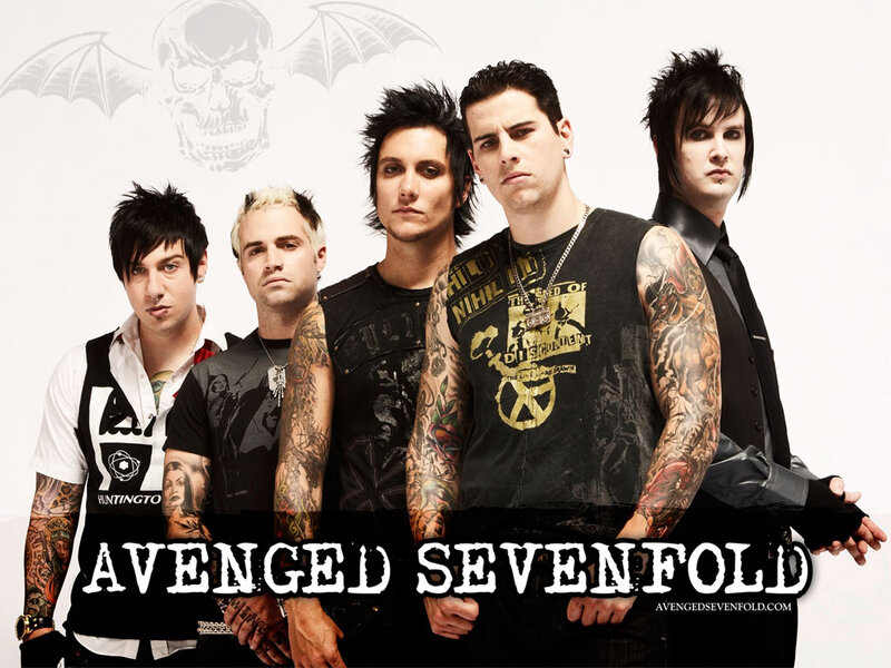 Band Members Posing — Black, Serious, Photograph, Tattoos