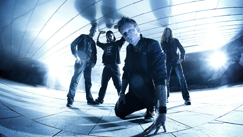 Band Members Posing — Blue, Dramatic, Photograph, People