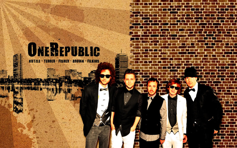 Band Members Posing — Brown, Confident