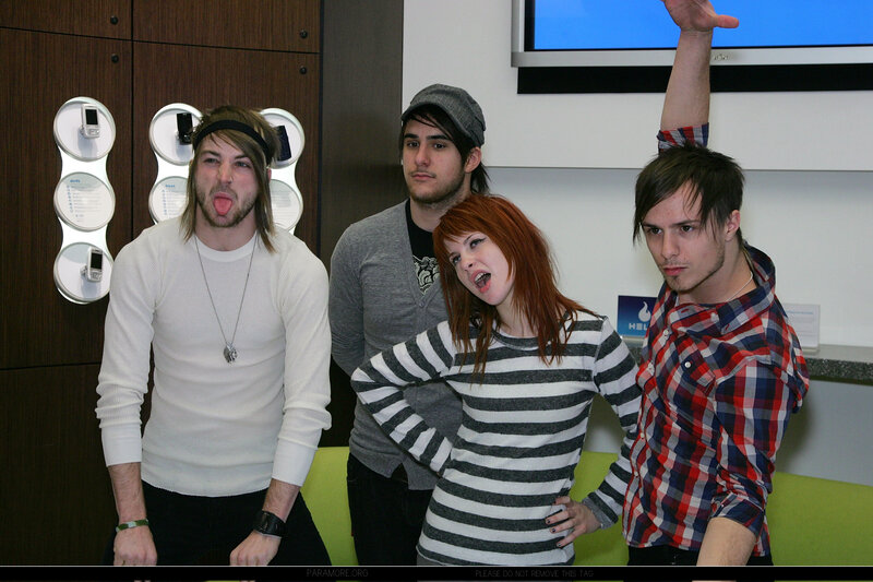 band members posing playfully