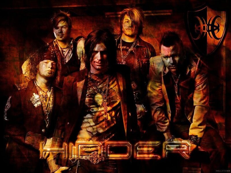 Band Members Posing — Red