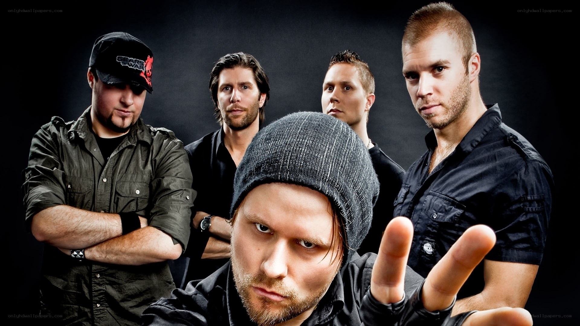 band members posing together