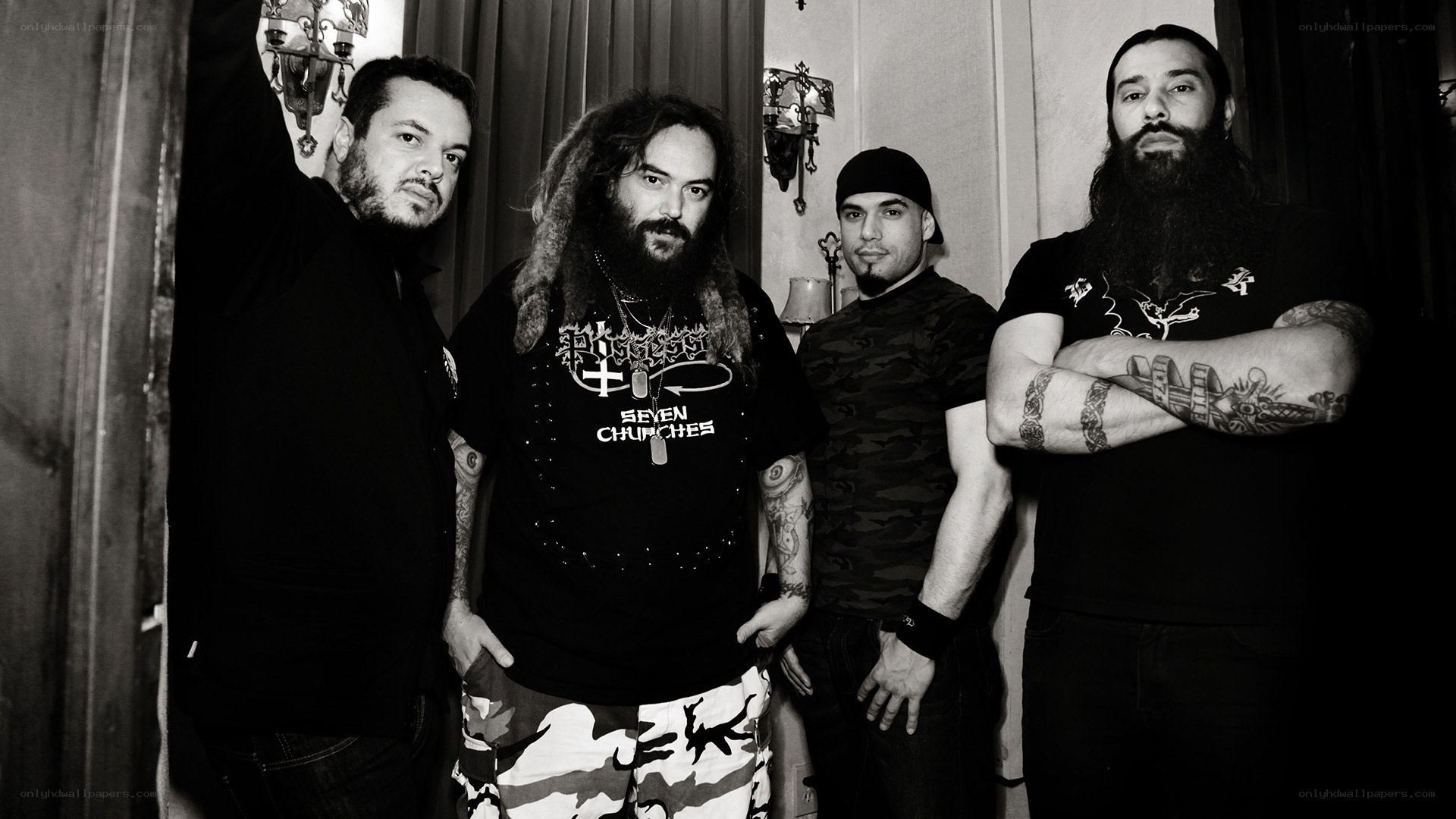 band members posing together