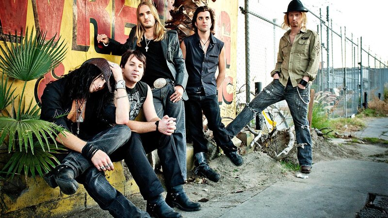 Band Members Posing — Yellow