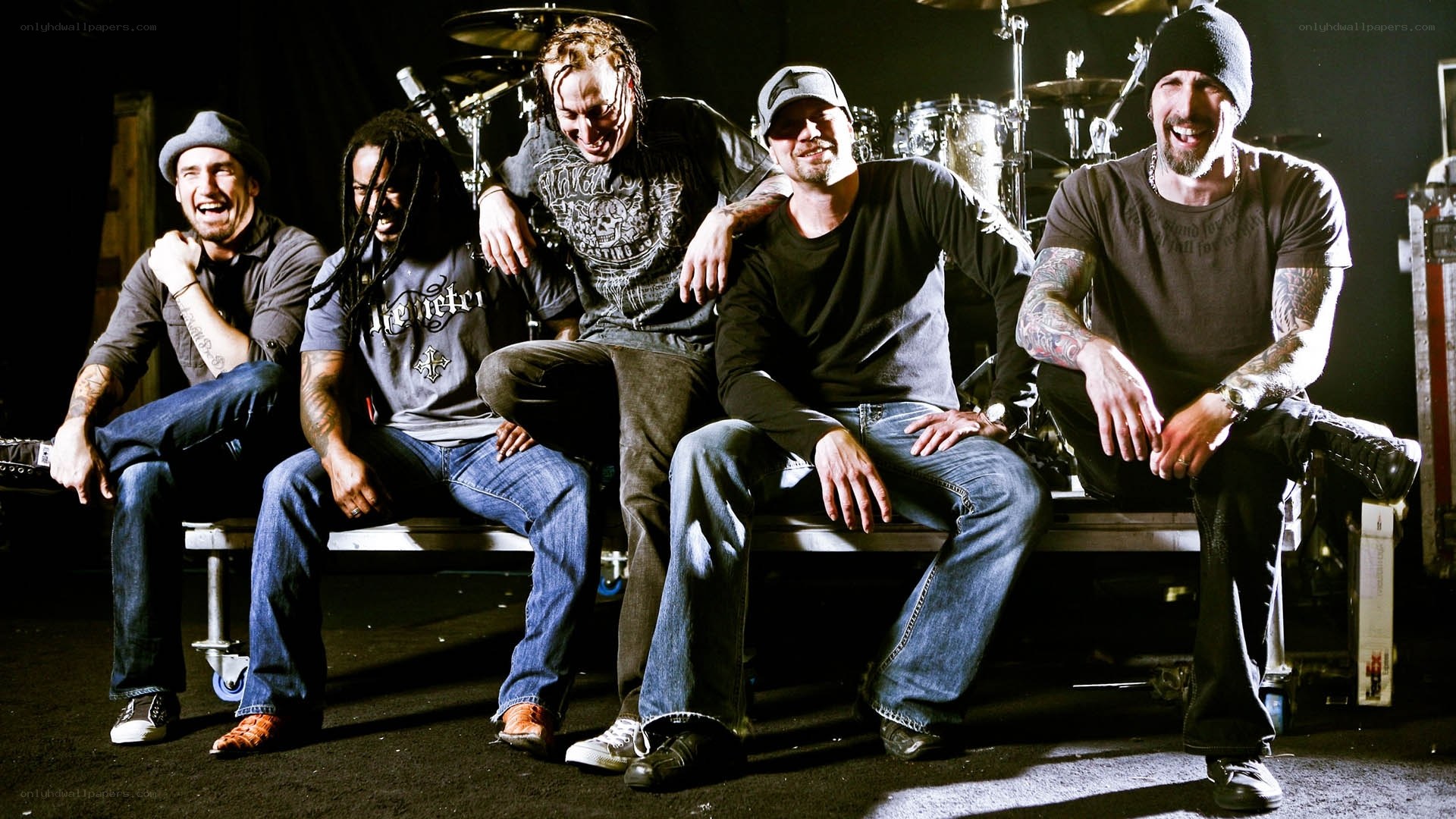 band members sitting together