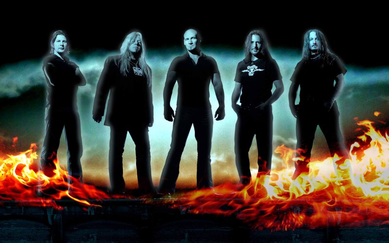 Band Members Standing — Black, Dramatic, Night, Photograph, Fire