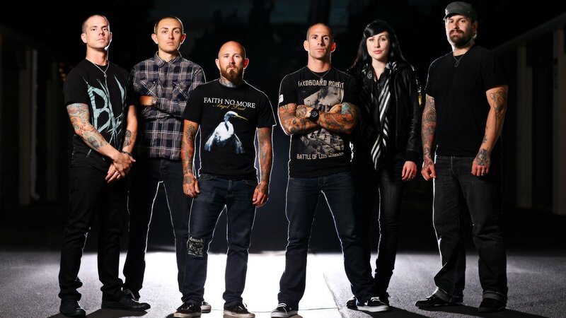 Band Members Standing — Black, Dramatic, Night