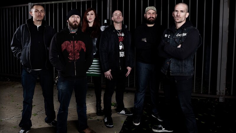 Band Members Standing — Black, Serious, Night
