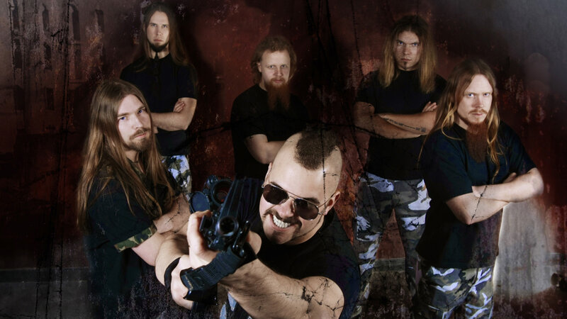 Band Members with Gun — Black, Aggressive
