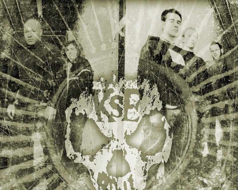 Band Members with Skull Logo