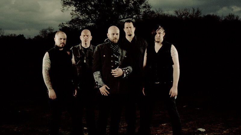 band of five men in dark clothing