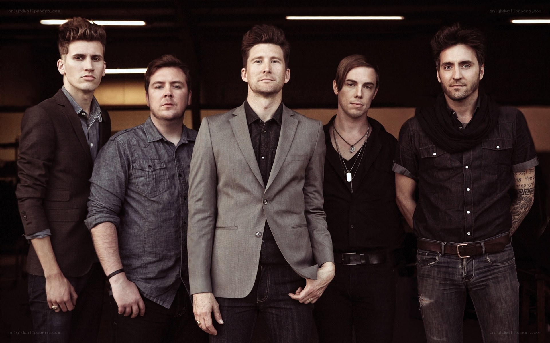 band of five men
