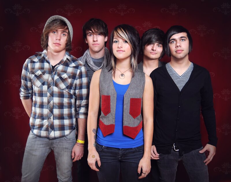band of five young people