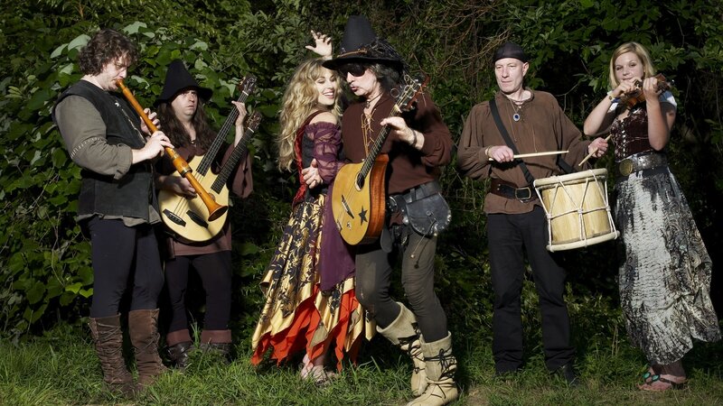 Band of Musicians in Forest