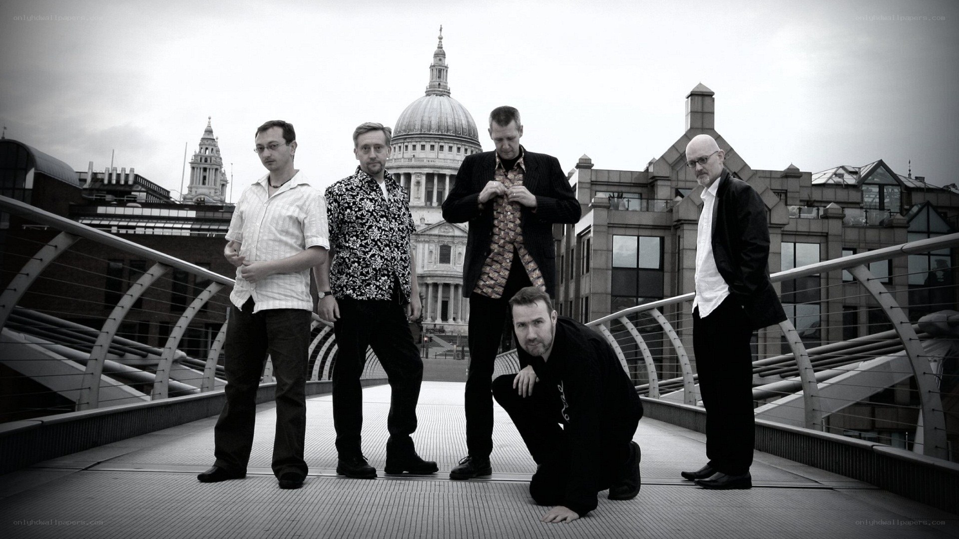 band on a bridge in london
