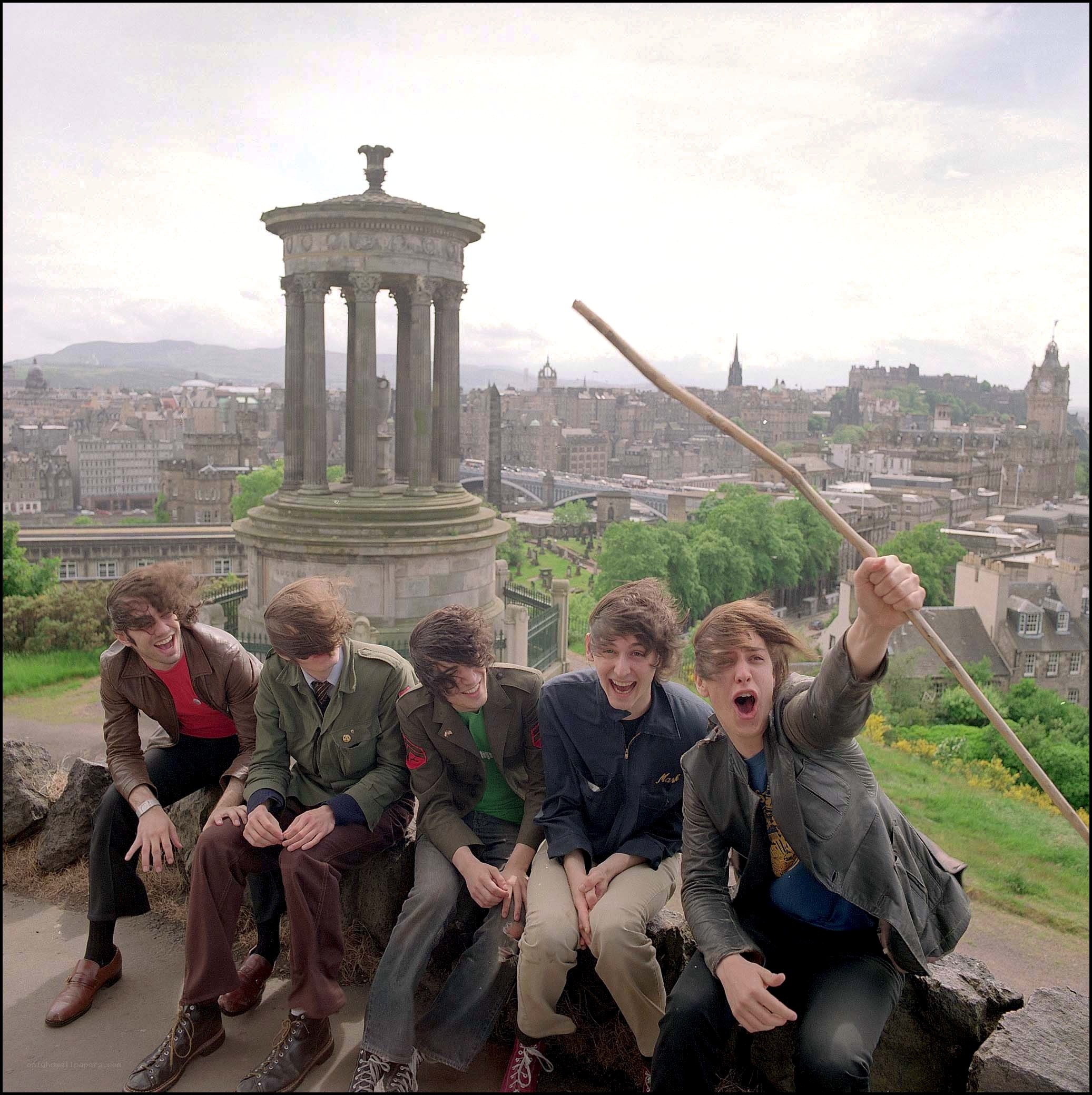 band on a city hill