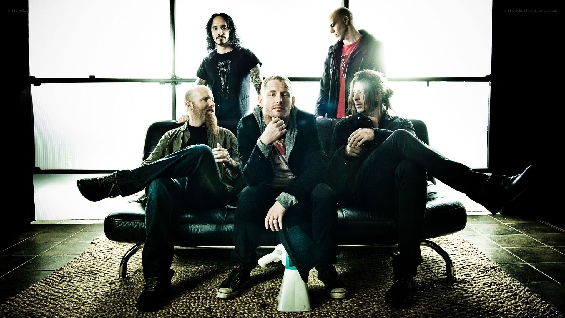 band on a couch