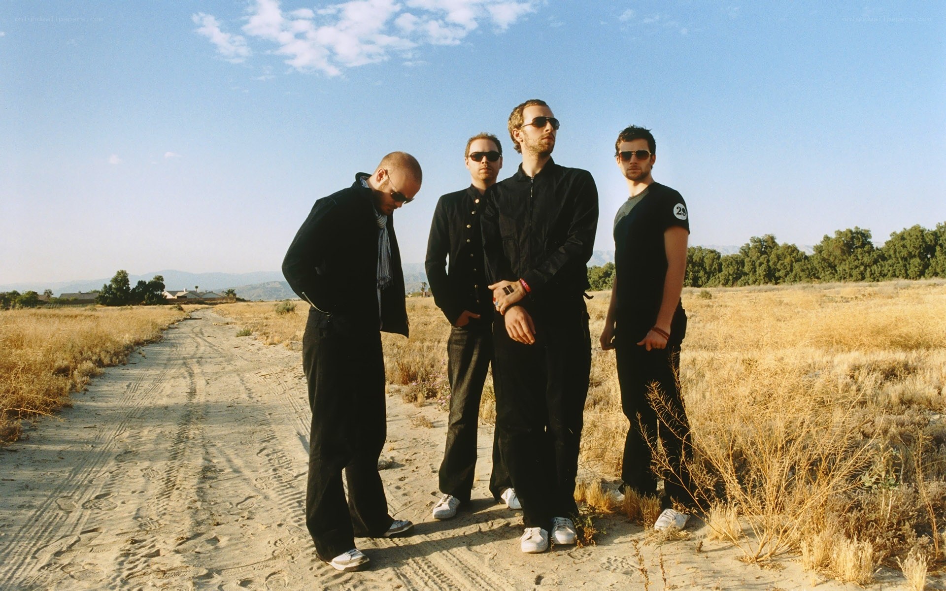 band on a dirt road