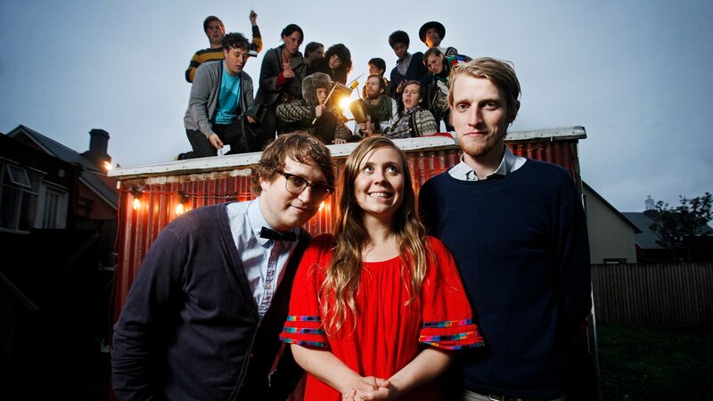 band on a rooftop gathering