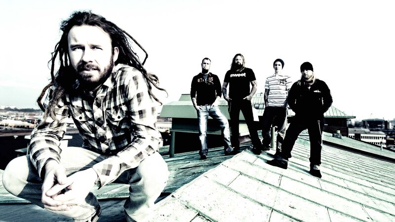 band on a rooftop