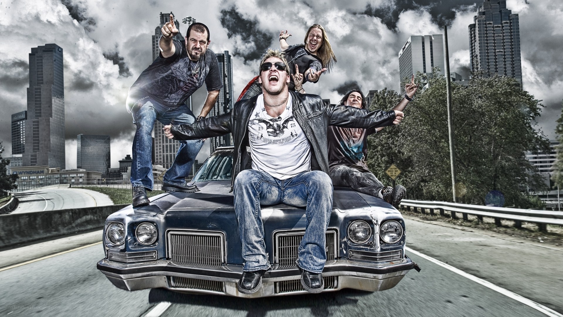band on classic car