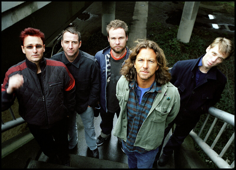 band on concrete stairs