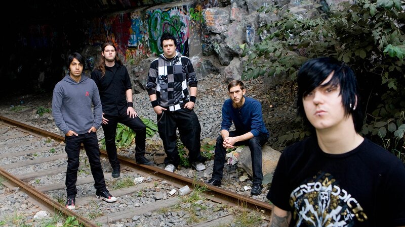 band on train tracks