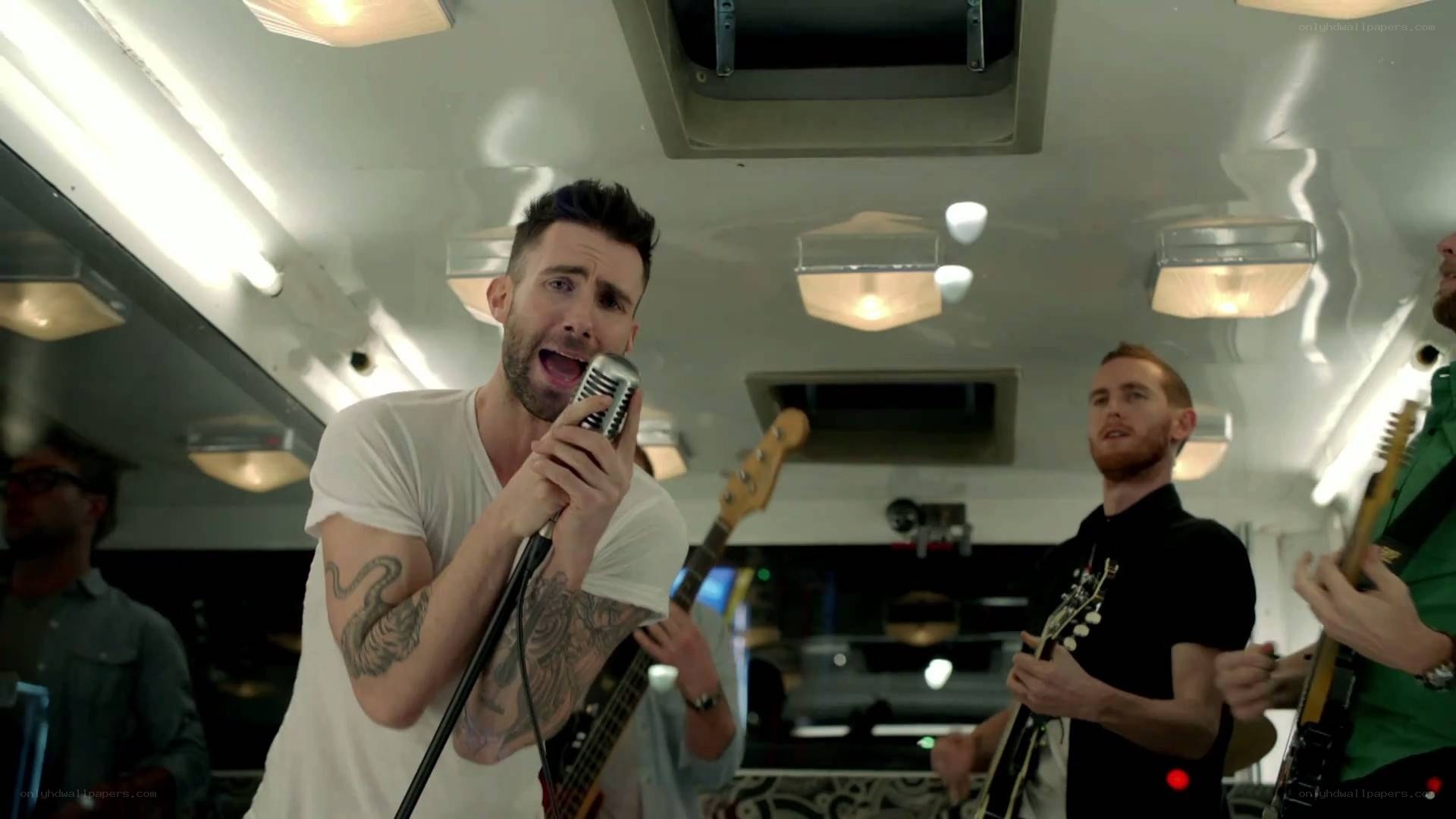 band performing in a bus