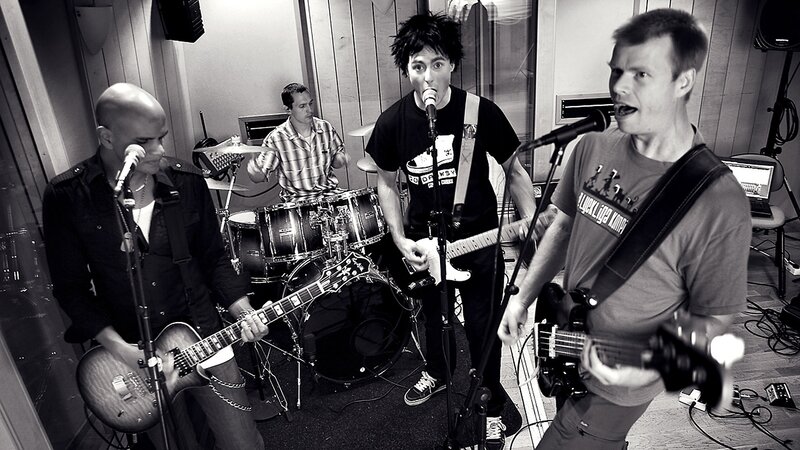 band performing in studio