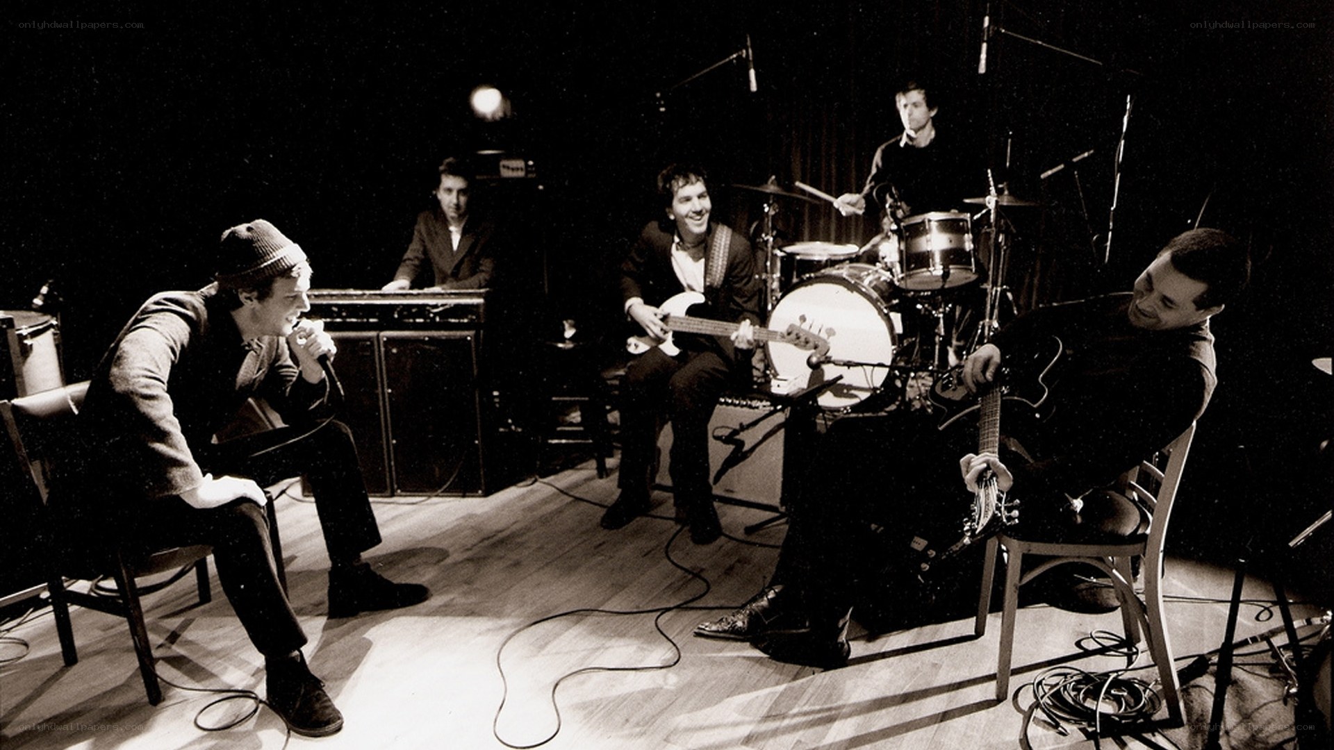 Band performing live on stage